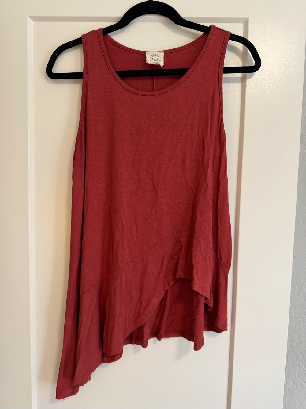 Fantastic Fawn Asymmetrical Tank Top in Dusty Rose